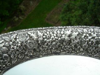 American Sterling Silver Stunning Repousse Platter Baltimore Silver Co.  1890 7