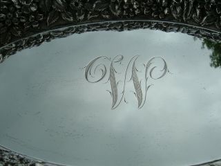 American Sterling Silver Stunning Repousse Platter Baltimore Silver Co.  1890 9