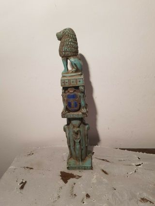 Rare Antique Ancient Egyptian Temple Gods Sekhmet Isis Horus Anubis1860 - 1780BC 11