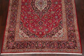 VINTAGE Traditional Floral Oriental Area RUG Hand - Knotted Wool RED Carpet 8x11 5