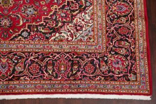 VINTAGE Traditional Floral Oriental Area RUG Hand - Knotted Wool RED Carpet 8x11 6