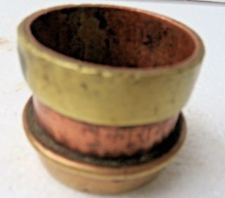 Antique Grain Weight & Measurement Copper & Brass Pot Cup Historic Collectible