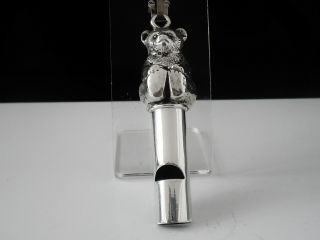 Novelty Silver Teddy Bear Whistle,  Birmingham 1909,  H V Pithey & Co 7
