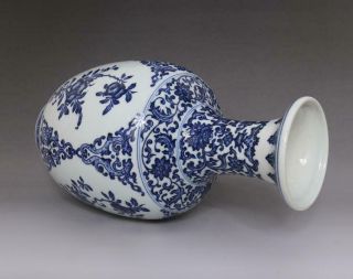 Antique Porcelain Chinese Blue and White Peach Vase YongZheng Marked - 36cm 4
