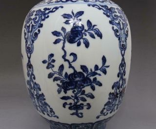 Antique Porcelain Chinese Blue and White Peach Vase YongZheng Marked - 36cm 6
