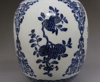 Antique Porcelain Chinese Blue and White Peach Vase YongZheng Marked - 36cm 8