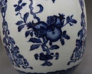 Antique Porcelain Chinese Blue and White Peach Vase YongZheng Marked - 36cm 9