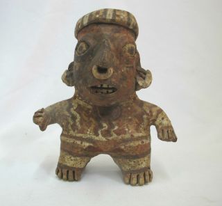 South American Terracotta Clay Native Tribal Pottery 8 " Figurine Sculpture