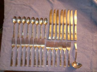 Reed & Barton Sterling Classic Rose 31 Piece Silverware (1950 - 1959)