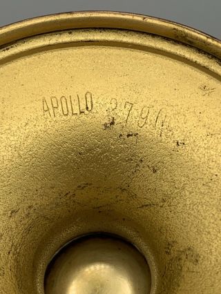 Antique Apollo Jeweled Ornate Brass Goblet / Glass Holder 6