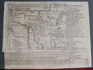 Israel Holy Land Middle East Syria 1726 StÖcklein Unusual Antique Copper Map