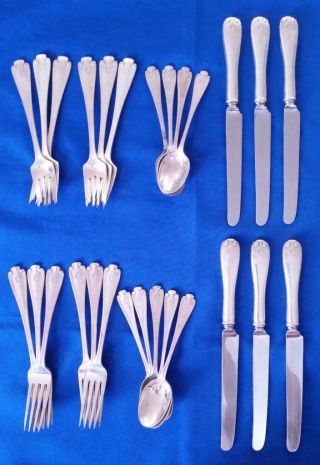 Tiffany And Co.  Sterling Silver Flemish Pattern 27 Piece Set Monogrammed 35 Ozt