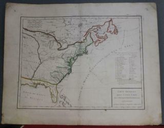 United States 1797ca Mentelle & Chanlaire Unusual Antique Copper Engraved Map