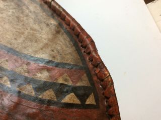 OLD ANTIQUE AFRICAN MASSAI PAINTED SHIELD NO SWORD DAGGER 11