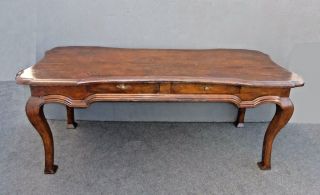 Large Oversized Vintage Rustic Writing Desk Library Table Spanish Mediterranean 3