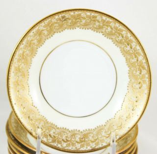 SET 6 SPECIAL BOWLS DOULTON ARTIST BETTELEY HB8532 RAISED GOLD ENCRUSTED 6