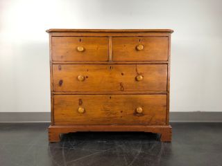 Antique Early 19th Century Pine Two Over Two Bachelor Chest
