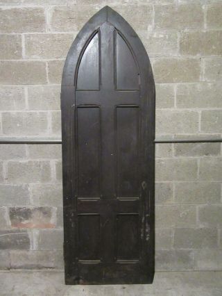 ANTIQUE DOOR WITH GOTHIC ARCHED TOP 29 X 88 ARCHITECTURAL SALVAGE 7