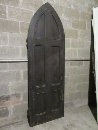 ANTIQUE DOOR WITH GOTHIC ARCHED TOP 29 X 88 ARCHITECTURAL SALVAGE 9