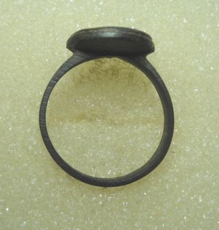 Ancient Bronze Ring Intaglio Authentic Antique R440 6