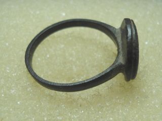 Ancient Bronze Ring Intaglio Authentic Antique R440 7