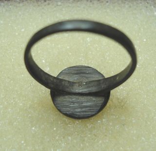 Ancient Bronze Ring Intaglio Authentic Antique R440 8