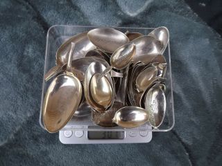 Sterling Spoon Bowls Scrap 736 Grams Total Spoon Ring Remnants