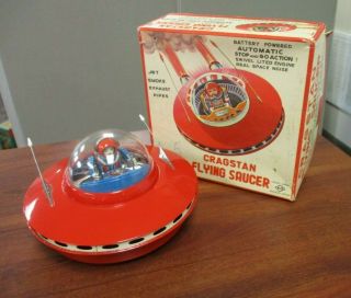Vintage Cragstan Ko Made In Japan Flying Saucer & Box