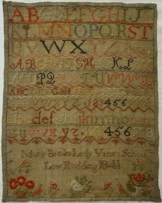 Mid 19th Century Alphabet Sampler By Mary Banks - Lady Vane 