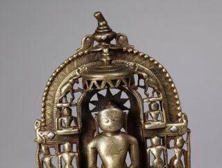 Antique 17th - 18th Century Indian Jain Bronze Sculpture of Tirthankara 6