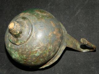 Roman Bronze bowl with Wine Sieve 10