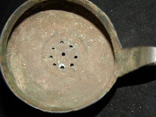 Roman Bronze bowl with Wine Sieve 12