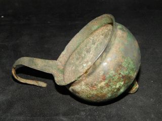 Roman Bronze bowl with Wine Sieve 4