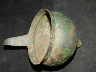 Roman Bronze bowl with Wine Sieve 5