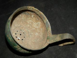 Roman Bronze bowl with Wine Sieve 8