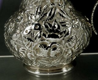 A.  Jacobi Sterling Pitcher c1890 Hand Decorated 5