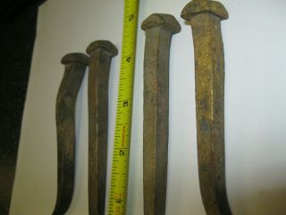 5 PIECE DECK NAILS FROM A SPANISH GALLEON CENTURY ' S OLD SHIPWRECK ARTIFACT LOOK 2