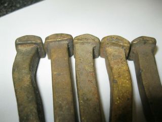 5 PIECE DECK NAILS FROM A SPANISH GALLEON CENTURY ' S OLD SHIPWRECK ARTIFACT LOOK 7