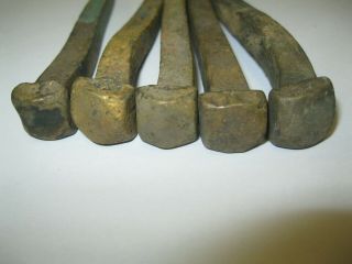 5 PIECE DECK NAILS FROM A SPANISH GALLEON CENTURY ' S OLD SHIPWRECK ARTIFACT LOOK 8