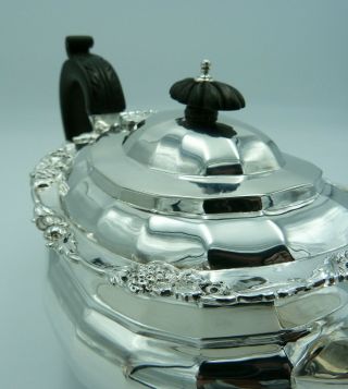 Silver Tea Set Vines - Teapot,  Cream Jug,  Sugar Bowl 1139g - Kettle As Well 4