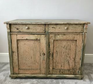 Lovely Antique 19th Century French Distressed Painted Pine Dresser