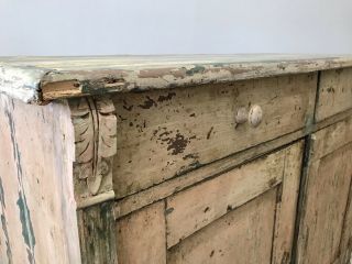 LOVELY ANTIQUE 19th CENTURY FRENCH DISTRESSED PAINTED PINE DRESSER 6