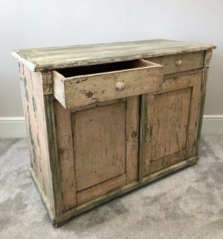 LOVELY ANTIQUE 19th CENTURY FRENCH DISTRESSED PAINTED PINE DRESSER 8