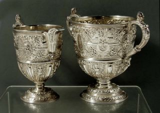 English Sterling Tea Set 1881 Cellini - Renaissance Revival 11