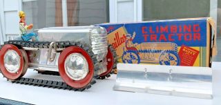 Vintage Wind - Up MARX Tin Power Snap CATERPILLAR Climbing Tractor Orig.  Box 7