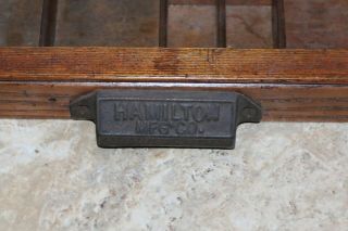 Vintage Hamilton Mfg Co Printers Drawer 10 " X 16 3/4 "