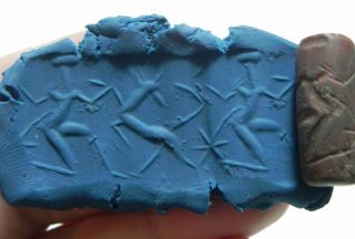Zurqieh - As12497 - Ancient Near Eastern Stone Cylinder Seal.  900 - 600 B.  C