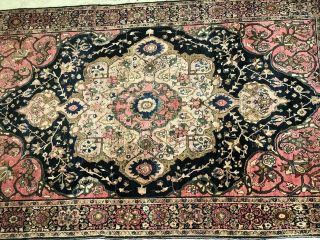 Auth: 19th C Antique Rug Organic Paper Thin Collectors Beauty 4x7 NR 3