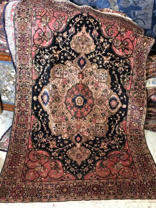 Auth: 19th C Antique Rug Organic Paper Thin Collectors Beauty 4x7 NR 5