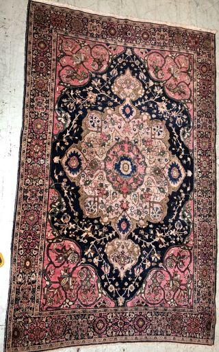 Auth: 19th C Antique Rug Organic Paper Thin Collectors Beauty 4x7 NR 7